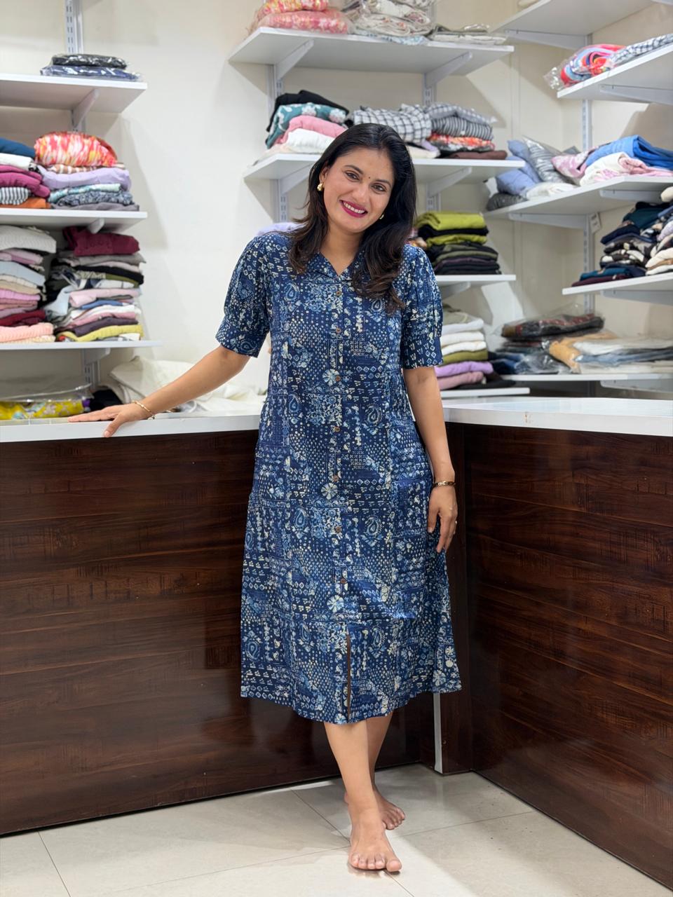 Anamika midi dress - Blue - Image 2