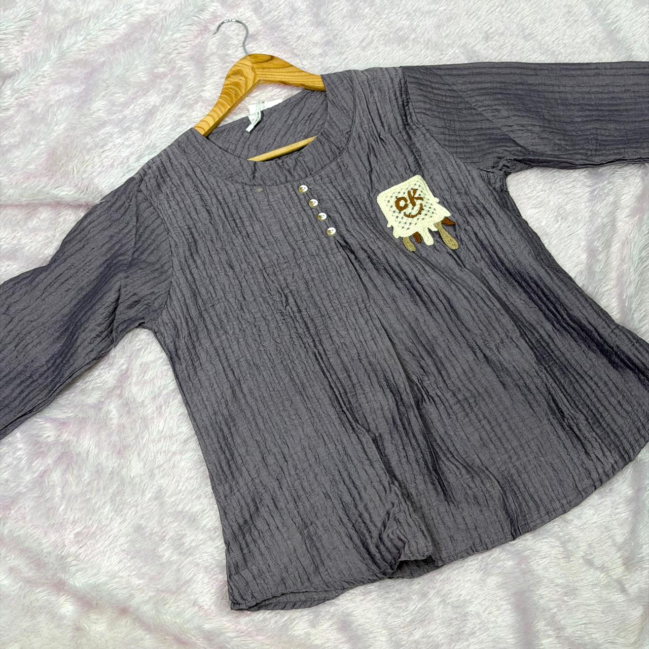 Asmita Western Top- - Grey