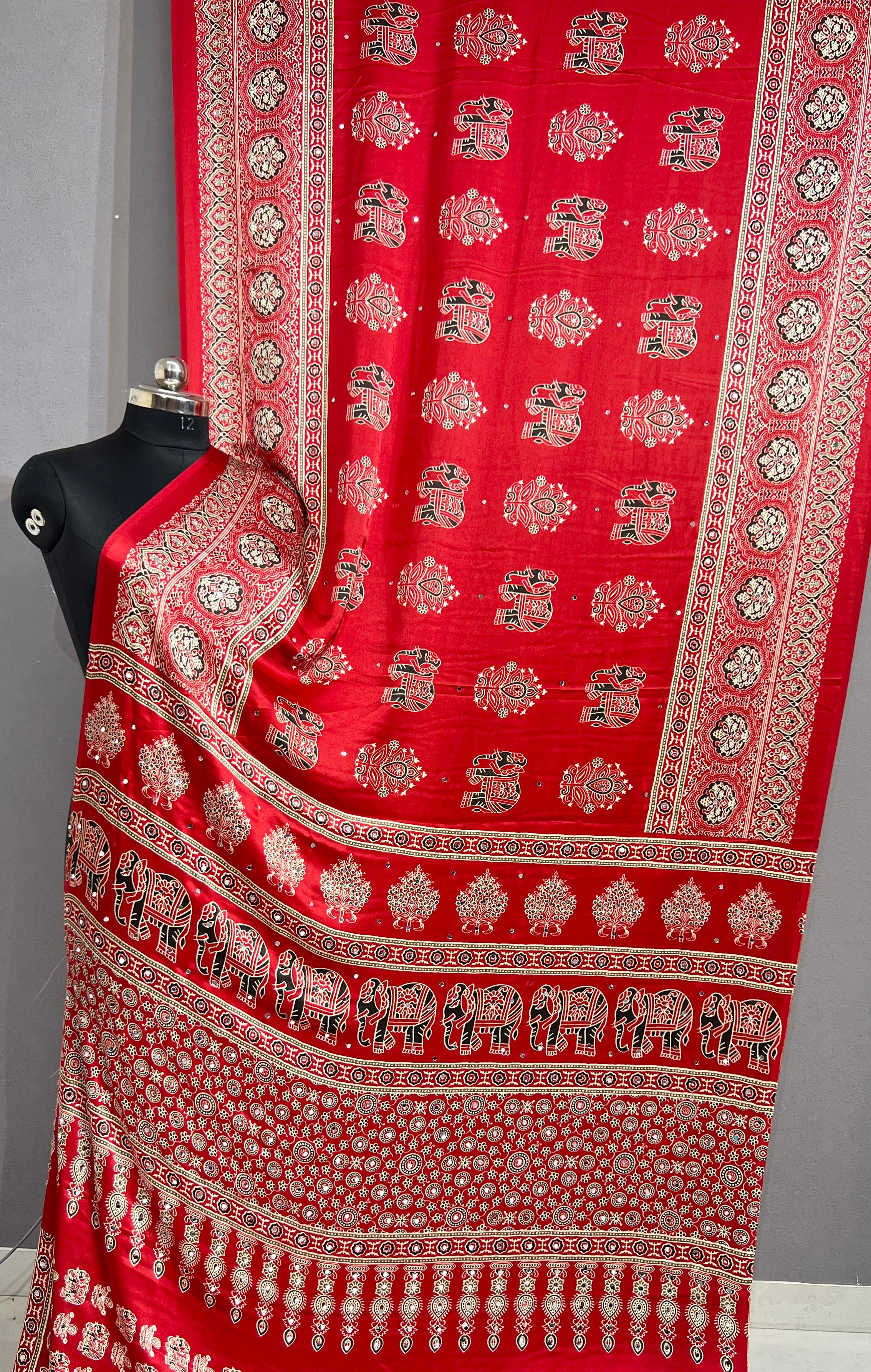 Gargi saree - Red