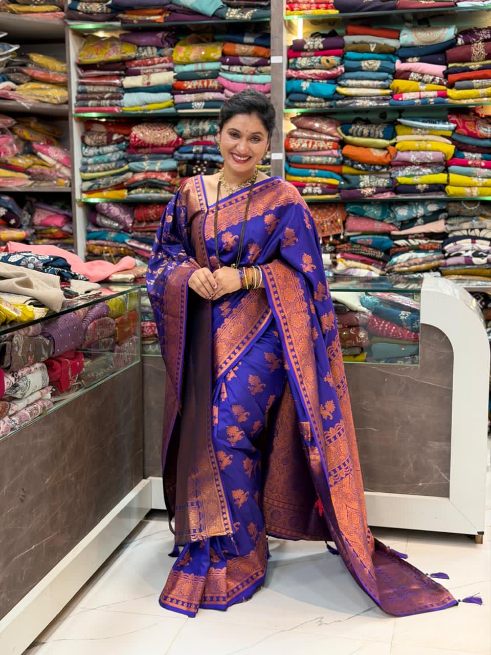 Lagnasarai Special Saree -  Indigo Blue
