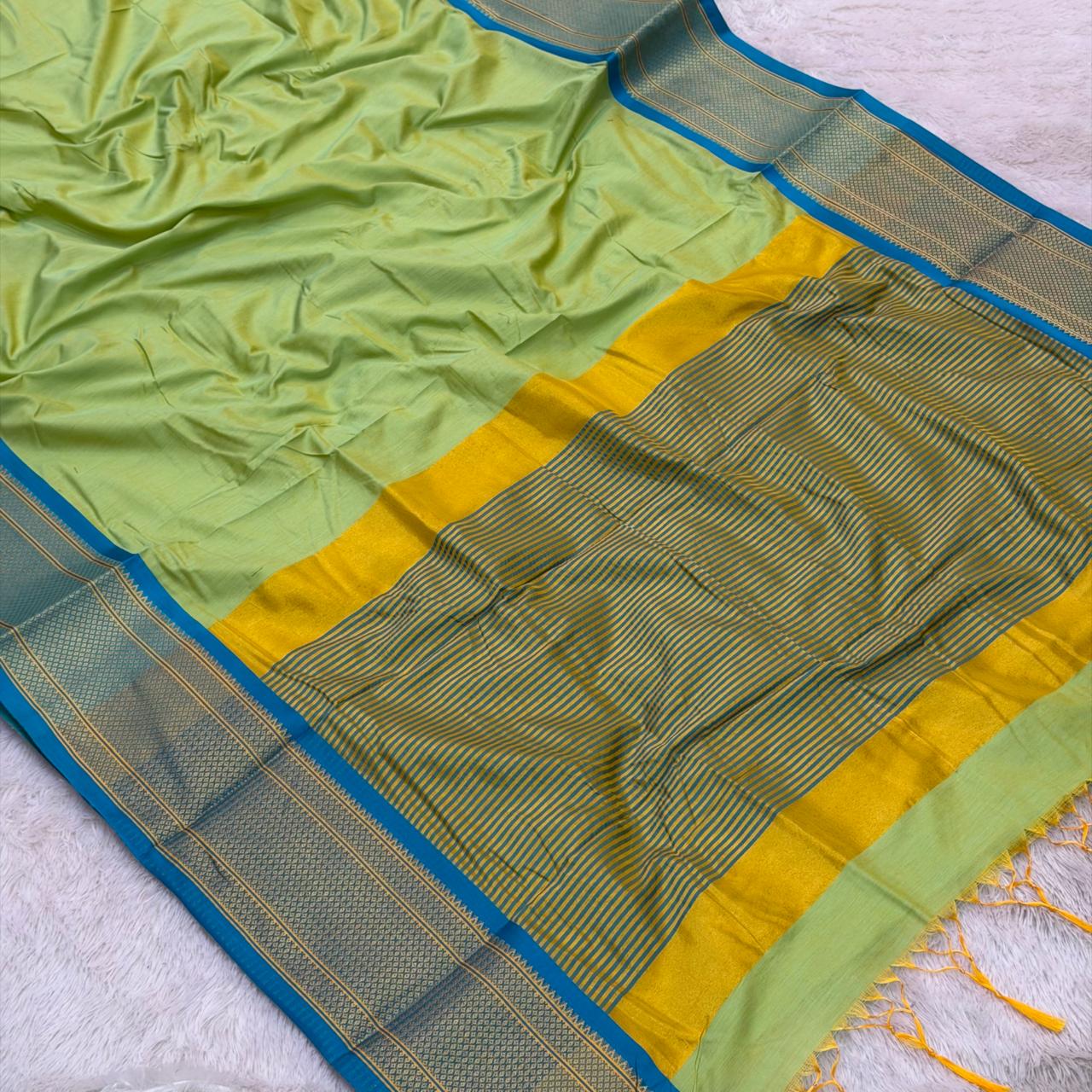 Maheshwari Paithani - Pista