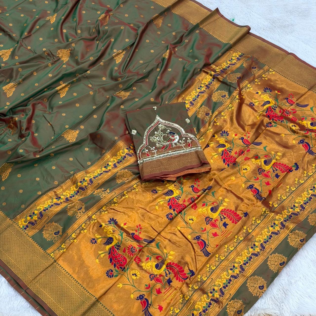 Morani Kalanjali Paithani Saree_anjiri