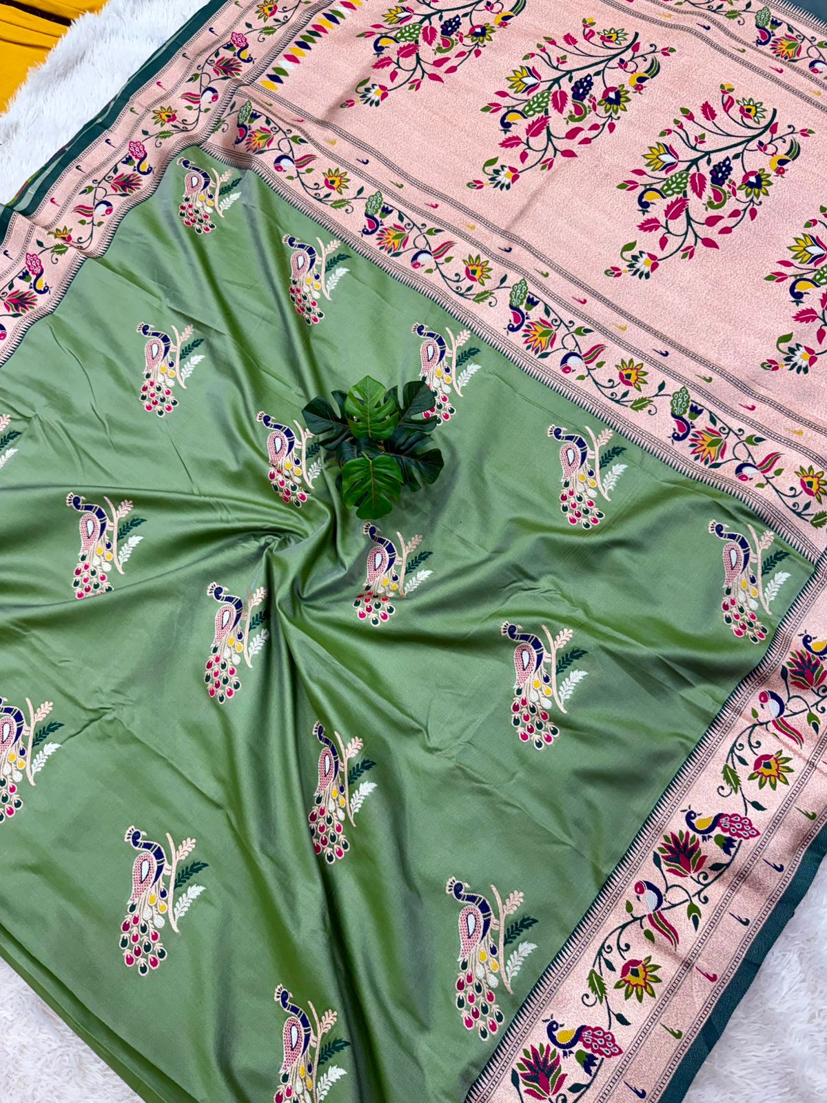 Morapankha Soft Silk Saree_onlive green