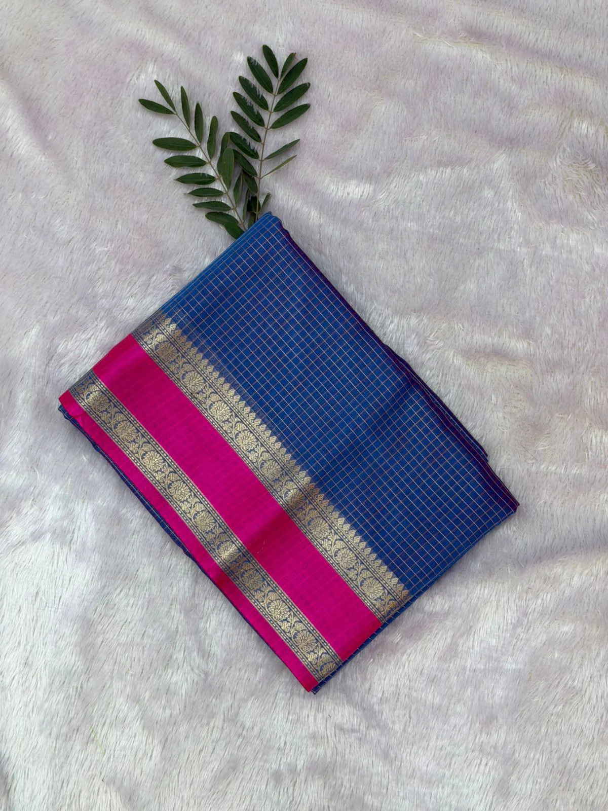 Namarata South Indian Pattern Saree - Blue