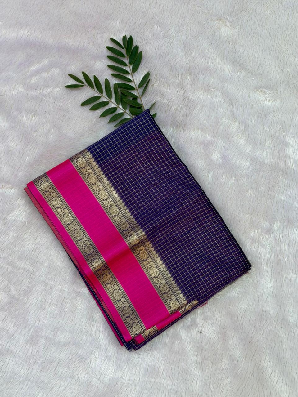 Namarata South Indian Pattern Saree - Purple - Image 2