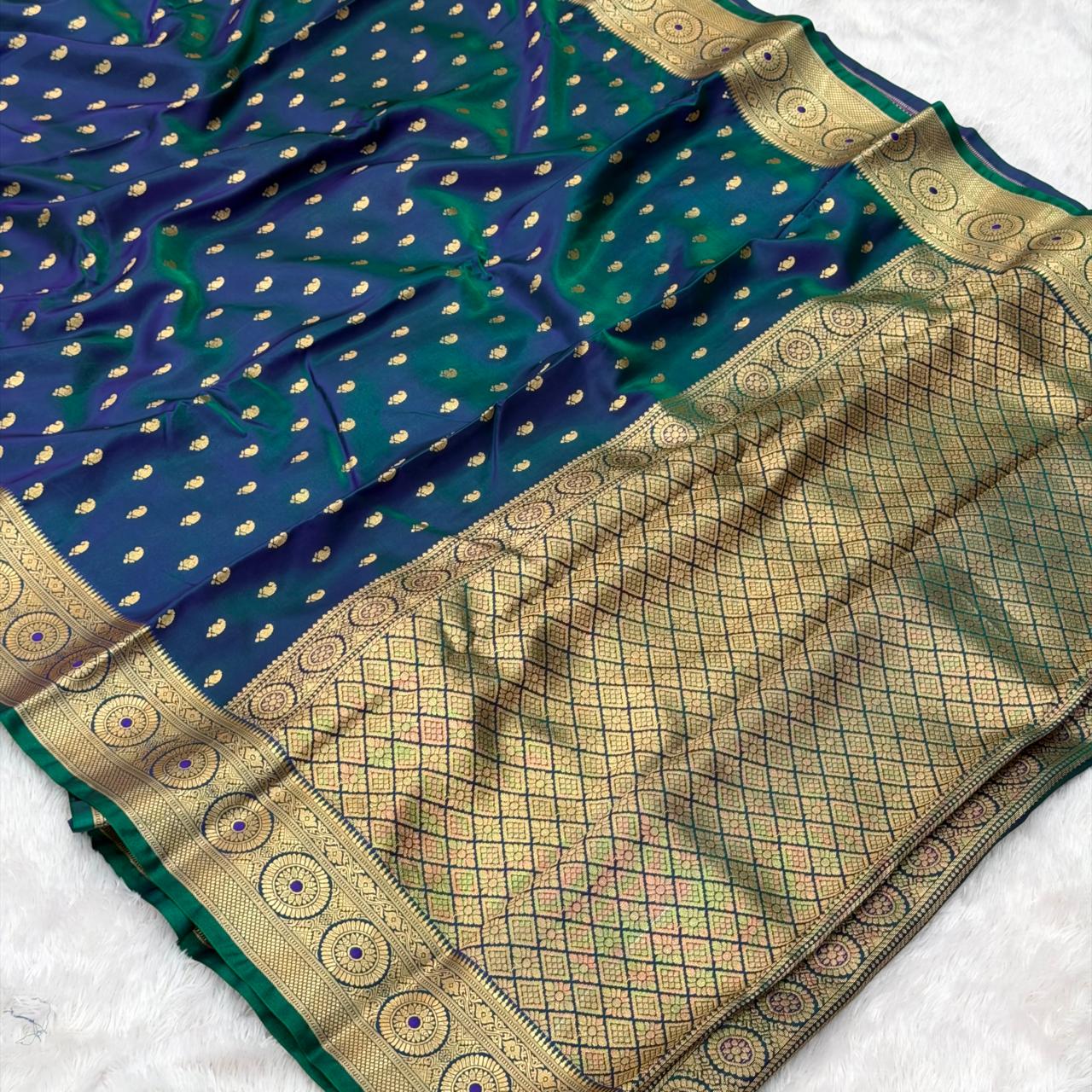 Nandini Bhumkai Saree- Blue