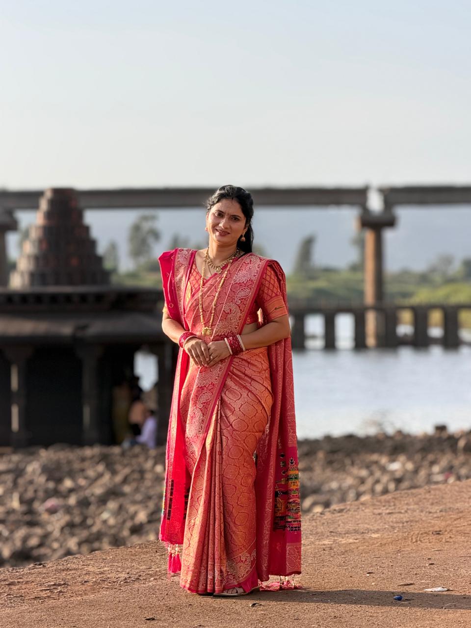 Rich Golden Zari Saree - Image 2