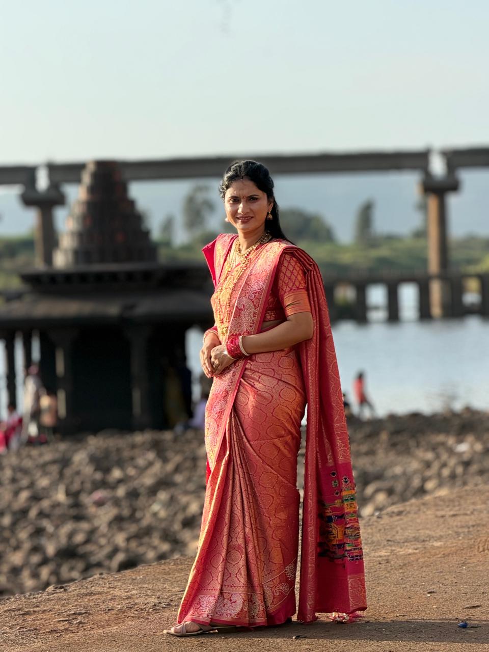 Rich Golden Zari Saree - Image 4