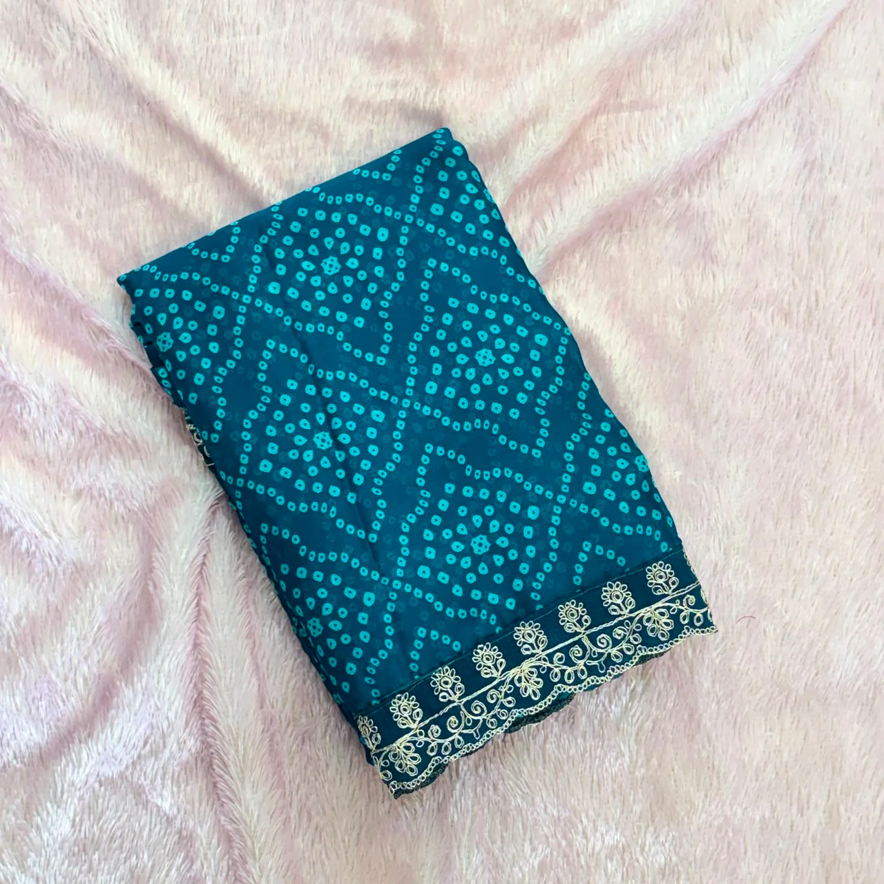 Shiffone Bandhani Saree - Morpankhi