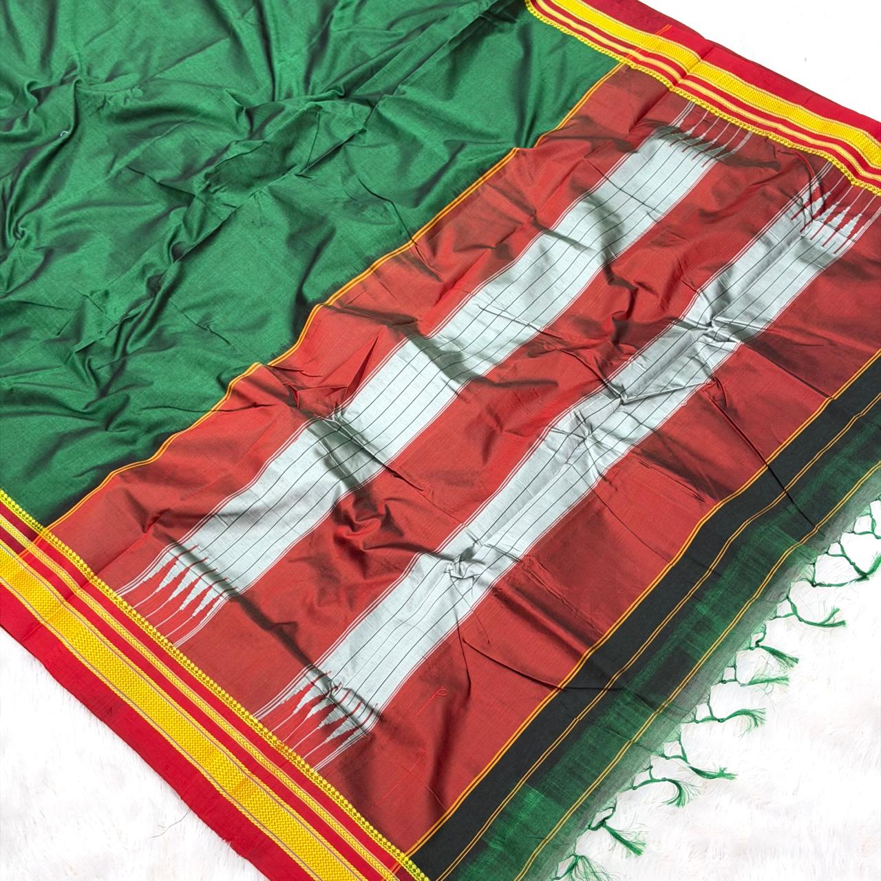 Silk irakal saree_Green - Image 2