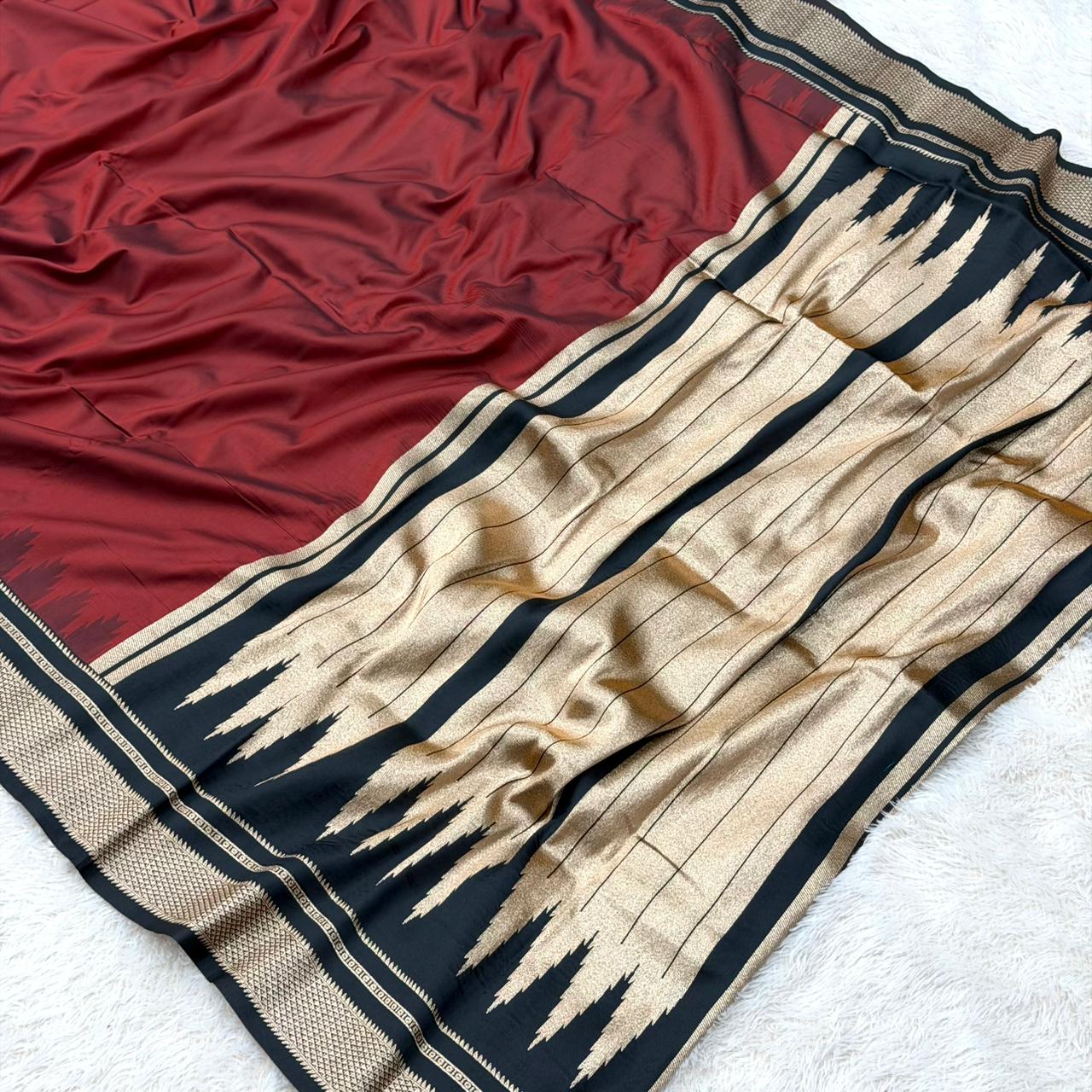 Soft silk Irakal sareee - Maroon